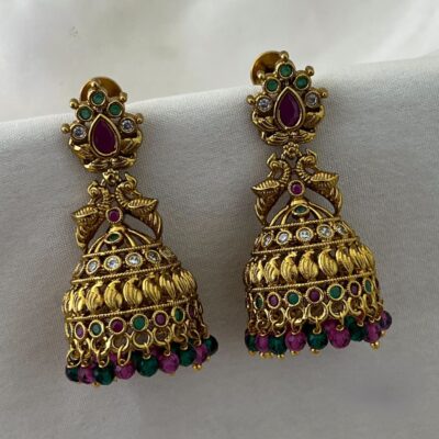Peacock Jhumka Set