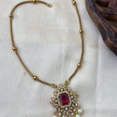 Shot Pendent Chain Red