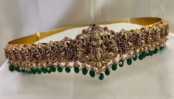 Green Hanging Beads Lakshmi