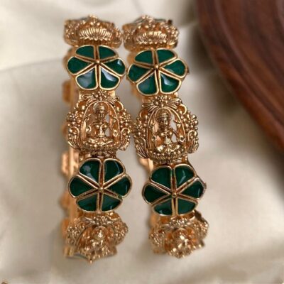 Green Flower Bangle