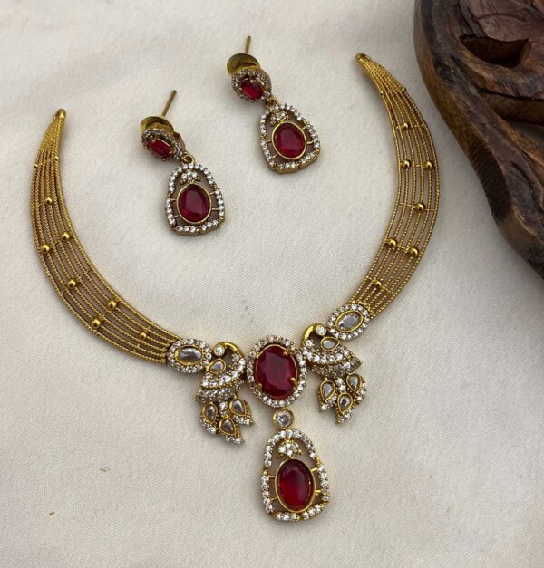 Red Chandra Necklace