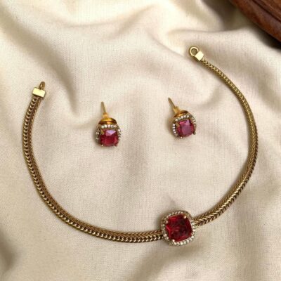 Precious Red Stone Necklace
