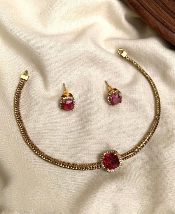 Precious Red Stone Necklace