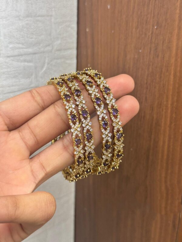 AD Violet Stone Bangles