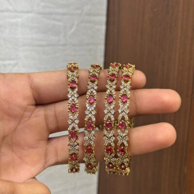 AD Red Stone Bangles