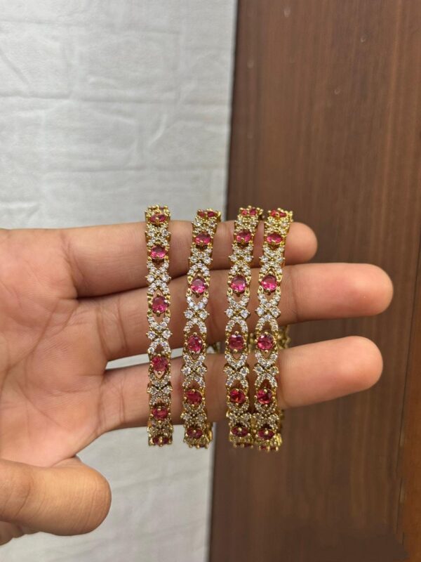 AD Red Stone Bangles