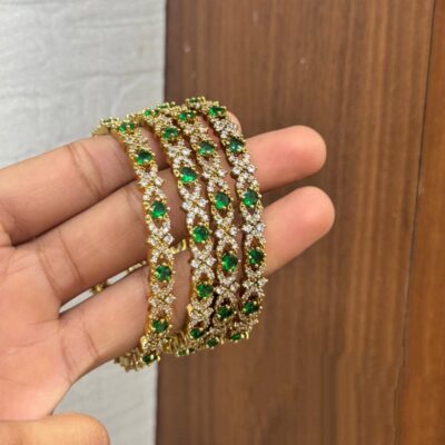 AD Green Stone Bangles