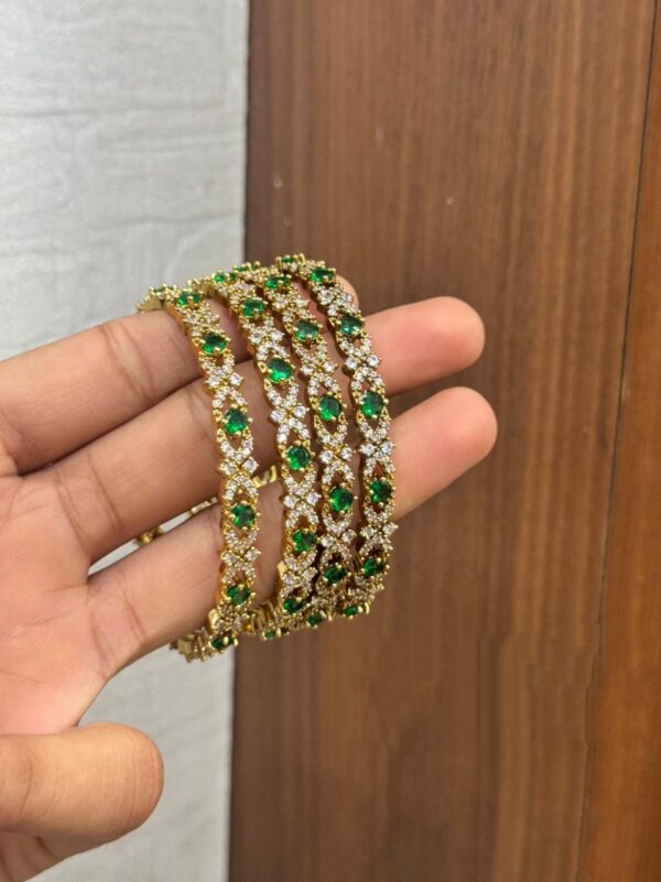 AD Green Stone Bangles