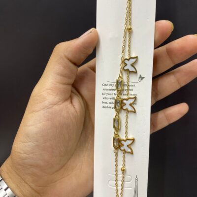White Butterfly Bracelet