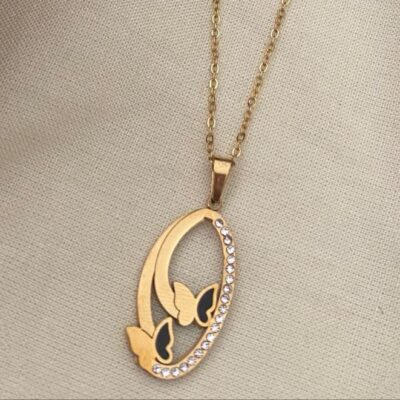Double Butterfly Locket Chain