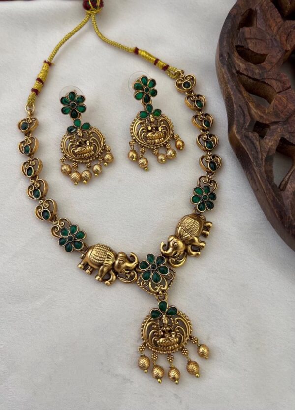 Elephant Green Necklace