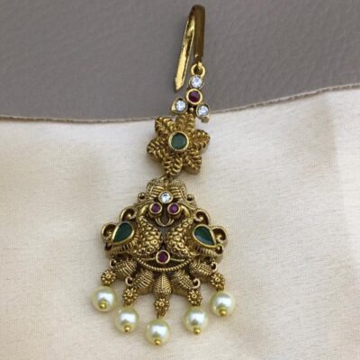 Peacock Pearl Maangtikka