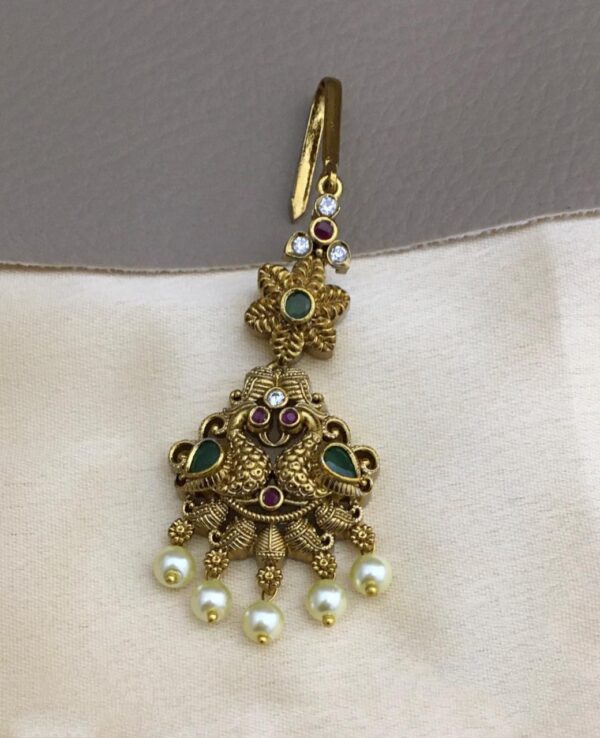 Peacock Pearl Maangtikka