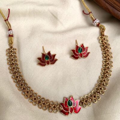 Red Lotus Necklace