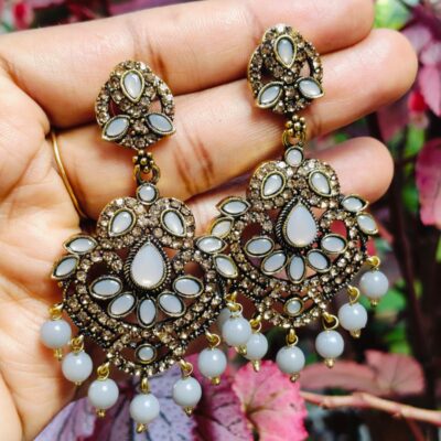 Grey Hanging Earrings